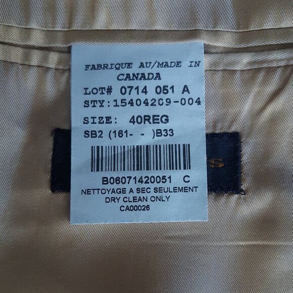 ARNOLD BRANT SZ 40R Plaid Men's Sport Jacket Beige - Picture 10 of 14